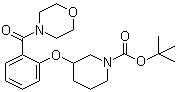 3-[2-(4-吗啉基羰基)苯氧基]-1-哌啶甲酸叔丁酯分子结构 (CAS 1146080-58-1)