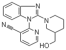 2-[2-[3-(Hydroxymethyl)-1-piperidinyl]-1H-benzimidazol-1-yl]-3-pyridinecarbonitrile molecular structure (CAS 1146080-74-1)