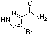 4-Bromo-1H-pyrazole-3-carboxamide molecular structure (CAS 1146951-57-6)
