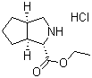 (1S,3aR,6aS)-八氢环戊烯并[c]吡咯-1-羧酸乙酯盐酸盐分子结构 (CAS 1147103-42-1)
