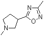 3-甲基-5-(1-甲基吡咯烷-3-基)-1,2,4-恶二唑分子结构 (CAS 114724-47-9)