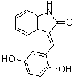 (3E)-3-[(2,5-Dihydroxyphenyl)methylene]-1,3-dihydro-2H-indol-2-one molecular structure (CAS 1148118-92-6)