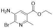 Ethyl 5-amino-6-bromo-2-methylnicotinate molecular structure (CAS 1149388-64-6)