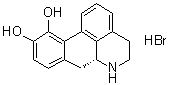 R(-)-去甲阿朴吗啡氢溴酸盐分子结构 (CAS 115017-61-3)
