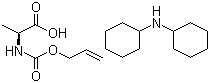 N-[(2-丙烯-1-氧基)羰基]-L-丙氨酸 N-环己基环己胺盐分子结构 (CAS 115491-98-0)