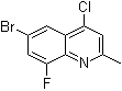 6-溴-4-氯-8-氟-2-甲基喹啉分子结构 (CAS 1156277-76-7)