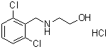 2-[[(2,6-二氯苯基)甲基]氨基]乙醇盐酸盐分子结构 (CAS 1158618-36-0)