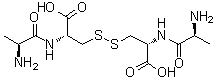 L-丙氨酰-L-半胱氨酸双分子 (2→2')-二硫醚分子结构 (CAS 115888-13-6)