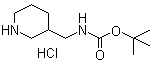 tert-Butyl (piperidin-3-ylmethyl)carbamate hydrochloride molecular structure (CAS 1159826-67-1)