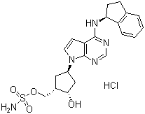 MLN-4924 盐酸盐分子结构 (CAS 1160295-21-5)
