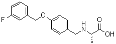(S)-2-[[4-[(3-Fluorobenzyl)oxy]benzyl]amino]propionic acid molecular structure (CAS 1160513-60-9)