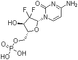 吉西他滨单磷酸酯分子结构 (CAS 116371-67-6)