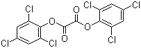 双(2,4,6-三氯苯基)草酸酯分子结构 (CAS 1165-91-9)