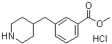 3-(4-Piperidinylmethyl)benzoic acid methyl ester hydrochloride (1:1) molecular structure (CAS 1170373-83-7)