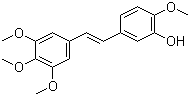 (Z)-3,4,5,4',-四甲氧基-3'-羟基二苯乙烯分子结构 (CAS 117048-59-6)
