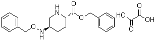 (2S,5R)-5-[(Phenylmethoxy)amino]-2-piperidinecarboxylic acid phenylmethyl ester ethanedioate molecular structure (CAS 1171080-45-7)