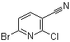 6-溴-2-氯-3-吡啶甲腈分子结构 (CAS 1171919-79-1)