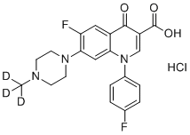 二氟沙星D3盐酸盐(甲基D3)分子结构 (CAS 1173021-89-0)