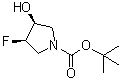 (3R,4S)-3-氟-4-羟基-1-吡咯烷羧酸叔丁酯分子结构 (CAS 1174020-49-5)