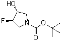 (3R,4R)-3-氟-4-羟基-1-吡咯烷羧酸叔丁酯分子结构 (CAS 1174020-50-8)