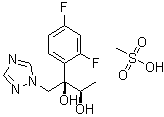 (2R,3R)-2-(2,4-Difluorophenyl)-1-(1H-1,2,4-triazol-1-yl)-2,3-butanediol methanesulfonate molecular structure (CAS 1175536-50-1)