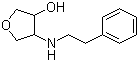 四氢-4-[(2-苯乙基)氨基]-3-羟基呋喃分子结构 (CAS 1178658-14-4)