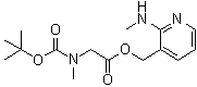 N-[叔丁氧羰基]-N-甲基甘氨酸 [2-(甲基氨基)-3-吡啶基]甲基酯分子结构 (CAS 1180002-01-0)