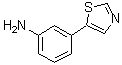3-(5-噻唑基)苯胺分子结构 (CAS 1181615-28-0)