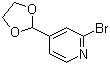 2-Bromo-4-(1,3-dioxolan-2-yl)pyridine molecular structure (CAS 118289-18-2)