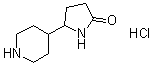 5-(4-哌啶基)-2-吡咯烷酮盐酸盐(1:1)分子结构 (CAS 1184916-48-0)