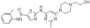 2-[[6-[4-(2-Hydroxyethyl)-1-piperazinyl]-2-methyl-4-pyrimidinyl]amino]-N-(2-methylphenyl)-5-thiazolecarboxamide molecular structure (CAS 1184919-23-0)