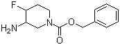 3-Amino-4-fluoro-1-piperidinecarboxylic acid benzyl ester molecular structure (CAS 1184920-12-4)