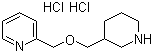 2-[(3-哌啶基甲氧基)甲基]吡啶盐酸盐分子结构 (CAS 1184981-83-6)