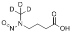 N-Nitroso-N-methyl-4-aminobutyric Acid-d3 molecular structure (CAS 1184996-41-5)