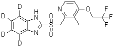 兰索拉唑砜-d<sub>4</sub>分子结构 (CAS 1184999-77-6)