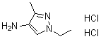 1-乙基-3-甲基-1H-吡唑-4-胺二盐酸盐分子结构 (CAS 1185293-13-3)