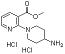 2-(4-氨基-1-哌啶基)-3-吡啶羧酸甲酯盐酸盐分子结构 (CAS 1185307-21-4)