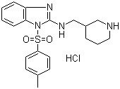 1-[(4-甲基苯基)磺酰基]-N-(3-哌啶基甲基)-1H-苯并咪唑-2-胺盐酸盐分子结构 (CAS 1185308-14-8)