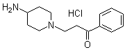 3-(4-氨基-1-哌啶基)-1-苯基-1-丙酮盐酸盐分子结构 (CAS 1185308-38-6)