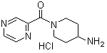 (4-氨基-1-哌啶基)-2-吡嗪基甲酮盐酸盐分子结构 (CAS 1185308-94-4)