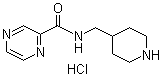 N-(4-Piperidinylmethyl)-2-pyrazinecarboxamide hydrochloride molecular structure (CAS 1185309-03-8)