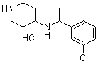 N-[1-(3-Chlorophenyl)ethyl]-4-piperidinamine hydrochloride molecular structure (CAS 1185310-15-9)