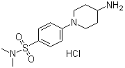 4-(4-氨基-1-哌啶基)-N,N-二甲基苯磺酰胺盐酸盐分子结构 (CAS 1185310-65-9)