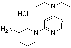 6-(3-Amino-1-piperidinyl)-N,N-diethyl-4-pyrimidinamine hydrochloride molecular structure (CAS 1185310-90-0)