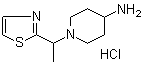 1-[1-(2-噻唑基)乙基]-4-哌啶胺盐酸盐分子结构 (CAS 1185311-19-6)
