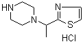 1-[1-(2-噻唑基)乙基]哌嗪盐酸盐分子结构 (CAS 1185311-27-6)