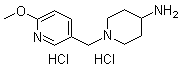 1-[(6-Methoxy-3-pyridinyl)methyl]-4-piperidinamine hydrochloride molecular structure (CAS 1185311-28-7)