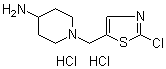 1-[(2-Chloro-5-thiazolyl)methyl]-4-piperidinamine hydrochloride molecular structure (CAS 1185312-10-0)