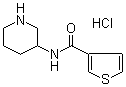 N-3-哌啶基-3-噻吩甲酰胺盐酸盐分子结构 (CAS 1185312-18-8)