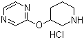 2-(3-Piperidinyloxy)pyrazine hydrochloride molecular structure (CAS 1185312-42-8)
